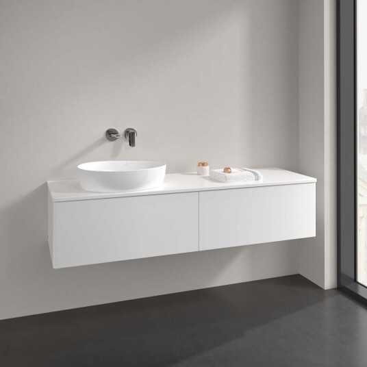 Villeroy & Boch  Antao Servantskap med 2 skuffer 160x50x36 cm u/lys Hvit Matt