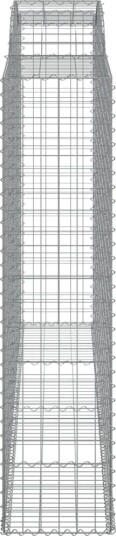 vidaXL Gabionkurver buede 7 stk 300x50x200/220 cm galvanisert jern