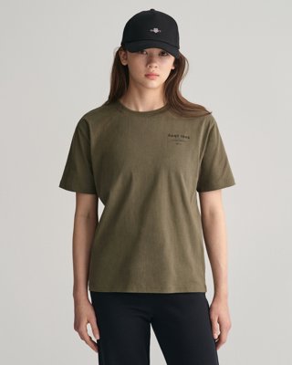 Teens Script Grafisk T-skjorte JUNIPER GREEN 170
