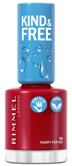 Rimmel London Kind & Free Clean Cosmetics Nail Polish 156 Poppy P