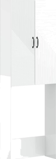 vidaXL Toalett skap HAARLEM Høgglans hvit 66 x 25,5 x 190 cm
