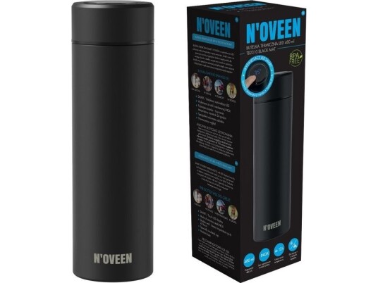 Noveen Noveen Led Termoflaske 480 Ml Tb2310 Sort Matt