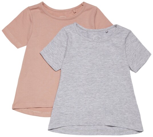Luca &  Lola Malena Topp 2-pack Grey Melange/Adobe Rose 110-116