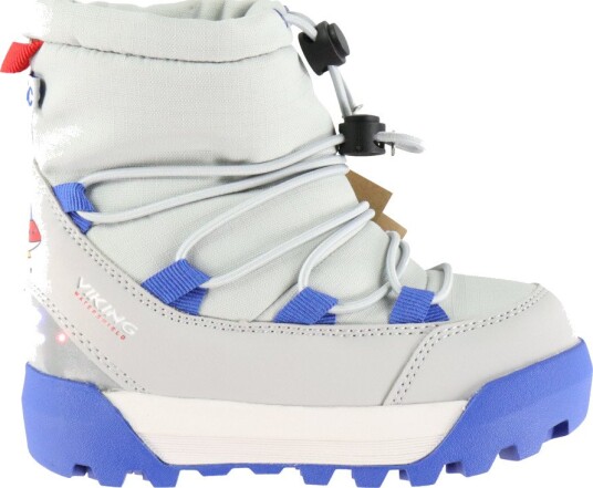 Viking Vintersko - Romskip Varm SC WP - Light Grey/Royal - Viking - 24 - Vinterstøvler Blå Grå Hvit