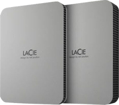 LaCie Mobile Drive 4TB Ekstern Harddisk USB 3.2 Type-C Sølv