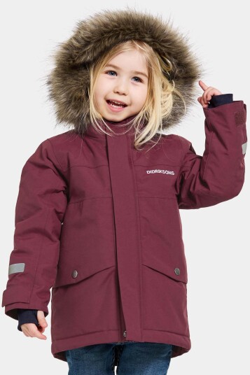 Didriksons Bjärven Kids Parka 3 Rusty Wine 100 Didriksons Bjärven Kids Parka 3 Rusty Wine 100
