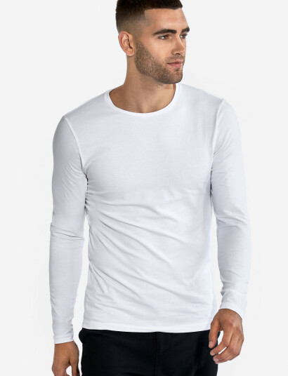 Bread & Boxers Long Sleeve Slim - White - L