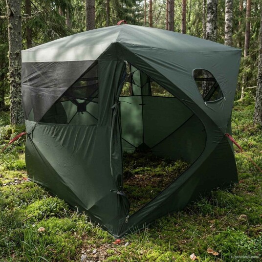 vidaXL pop-up-telt Jakt telt Army grønn 2 personer Polyester og stål