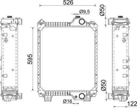 Radiator, motorkjøling MAHLE CR 2401 000P