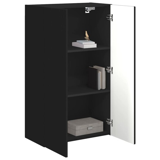 TV Veggskap Veggmontert Svart 59,5 x 31 x 100 cm Konstruert tre