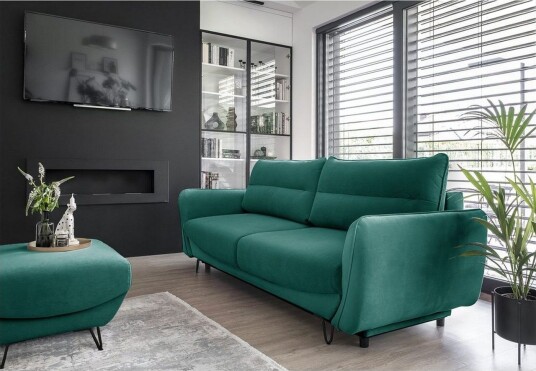Sofa Eltap Silva 236x95x90 cm Velvetmat 38 Grønn