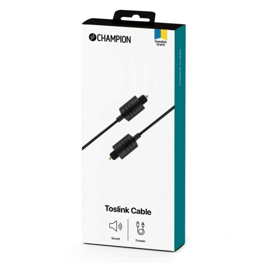 Champion Optisk Toslink kabel 3,0m Champion Optisk Toslink kabel 3,0m