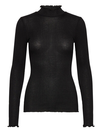 Rosemunde Rwboston Lurex Ls T-Neck T-Shirt - Black - XL Rosemunde Rwboston Lurex Ls T-Neck T-Shirt - Black - XL