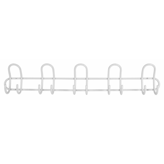 Home it knaggrekke med 5 kroker 68,5x6,5x13cm hvit Home it knaggrekke med 5 kroker 68,5x6,5x13cm hvit
