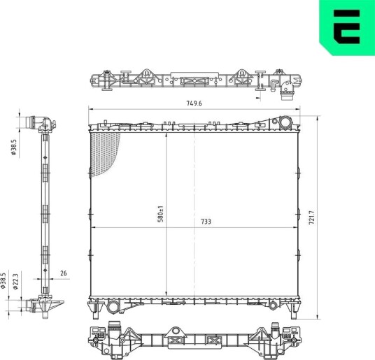 ERA 673294 Radiator, motorkjøling