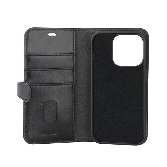 BUFFALO iPhone 15 Pro Lommebokveske 2in1 Svart