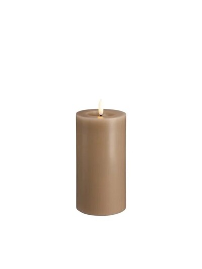 Moods & More LED pillar candle   Melted Sand   74x150 mm