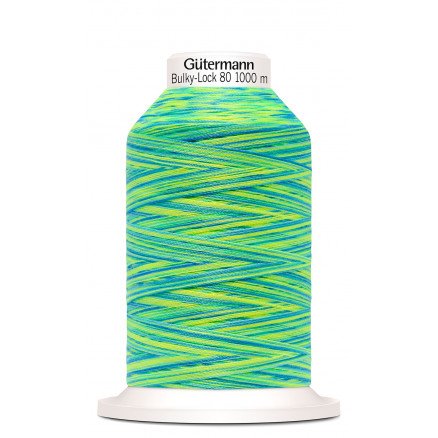Gütermann Bulky Lock 80 Multi Grønn Sytråd Polyester 9968 1000m