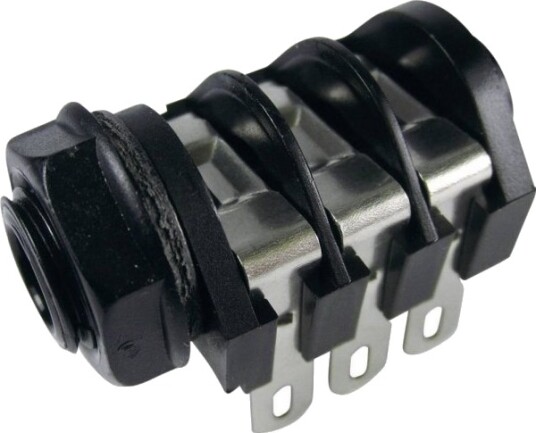 Cliff Cl1220a Jackplugg 6,35 Mm Kontakt Innfelt Horisontal Antall Pinner: 3 Stereo Svart 1 Stk