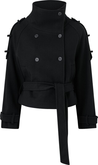 Gina Tricot Jakke Wool Blend Short Jacket Svart Gina Tricot Jakke Wool Blend Short Jacket Svart