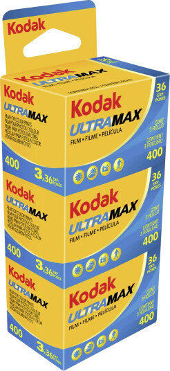 Kodak Ultra MAX 400 135-36 x3 stk 3pk Negativ fargefilm ISO 400 135 film Kodak Ultra MAX 400 135-36 x3 stk 3pk Negativ fargefilm ISO 400 135 film