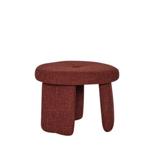Hübsch Rocco Puff Ø54cm Rød