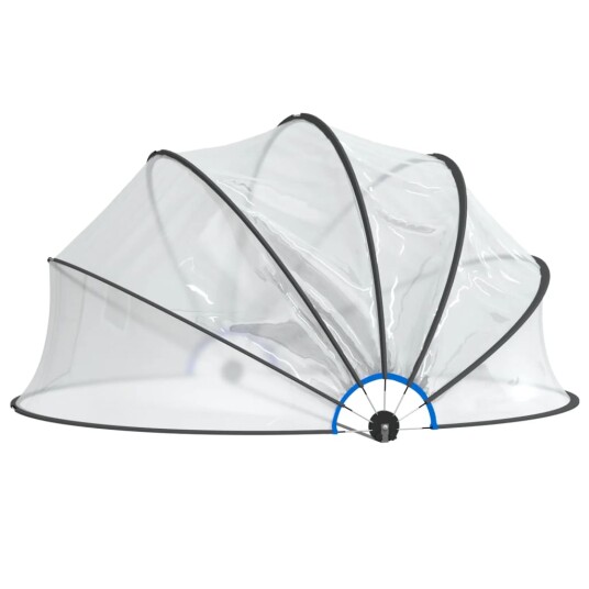 vidaXL Bassengkuppel rund 467x234 cm PVC