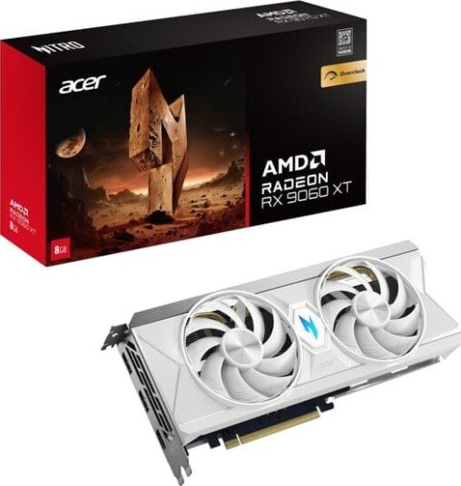 Acer Nitro Radeon RX 9060 XT 8 GB grafikkort (hvit)