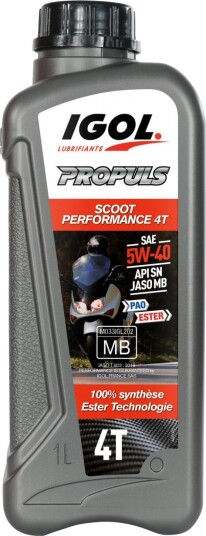 Motorsykkel motorolje IGOL Propuls Scoot Performance 4T 5W40 1L Motorsykkel motorolje IGOL Propuls Scoot Performance 4T 5W40 1L