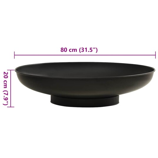vidaXL Bålfat 80 cm stål vidaXL Bålfat 80 cm stål