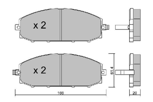 Bremseklosser AISIN BPNI-1918