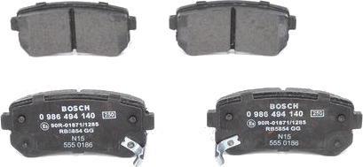Bremseklosser sett BOSCH 0 986 494 140 Bremseklosser sett BOSCH 0 986 494 140