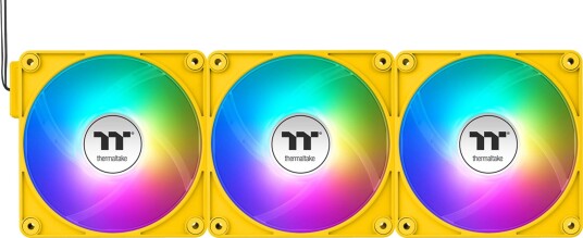 Thermaltake CT140 ARGB Sync PC-vifte - 140mm, gul, 3-pakning