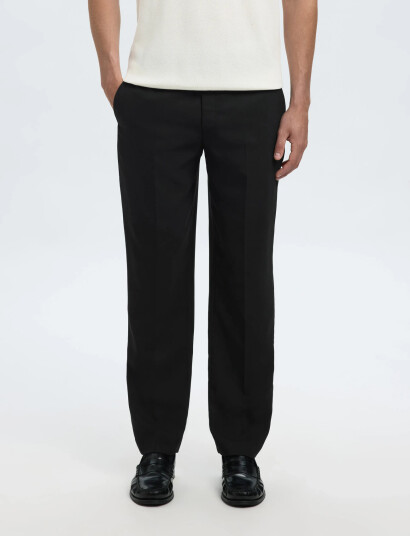 Selected Slhreg-Neil Elastic Wb Trs - Black - M