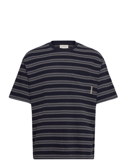 Calvin Klein Jeans Ss Strp Jcqrd Rlxd P - Navy - XS Calvin Klein Jeans Ss Strp Jcqrd Rlxd P - Navy - XS