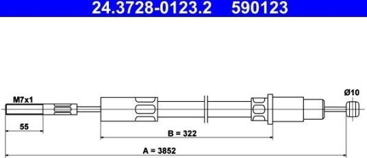Clutchkabel ATE 24.3728 0123.2