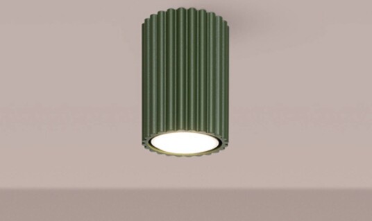 Taklampe ALORA SOLLUX LIGHTING dimbar Grønn Stue / spisestue Aluminium