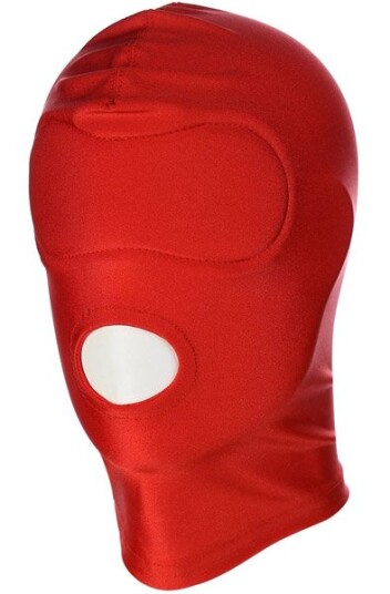 Red BDSM Hood Mouth Only