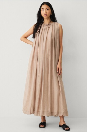 Mango Maxikjole Dress Ania Beige Mango Maxikjole Dress Ania Beige