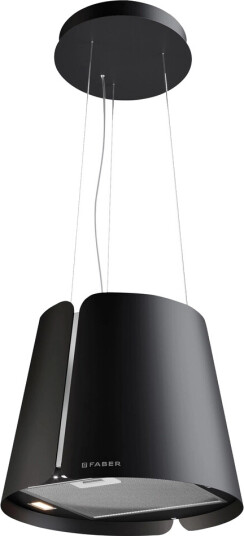 Faber Beat BK Fritthengende Kjøkkenventilator med Innebygget Motor og Kullfilter, Svart, 720 m³/h