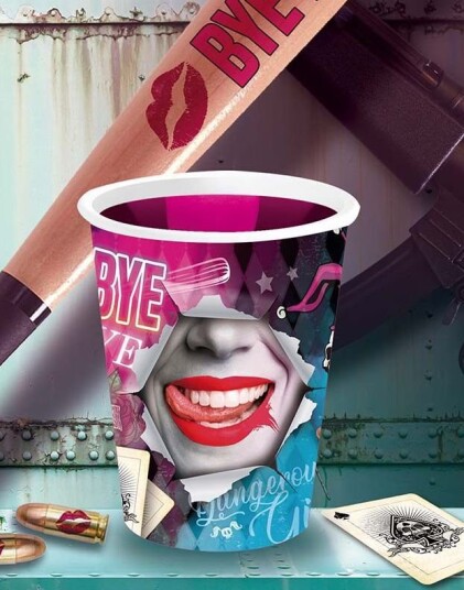 Fiestas Guirca Dangerous Girl 6 stk Harley Quinn Inspirerte Pappkopper 240 ml 24314