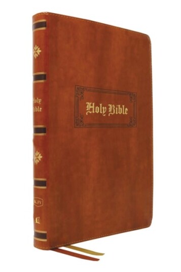 KJV Holy Bible: Giant Print Thinline Bible, Tan Leathersoft, Red Letter, Comfort Print: King James Version (Vintage Series)