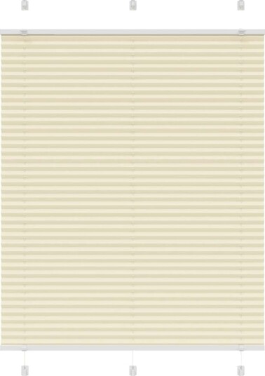 plisségardin krem 105x100 cm Stoff Bredde 104,4 Polyester