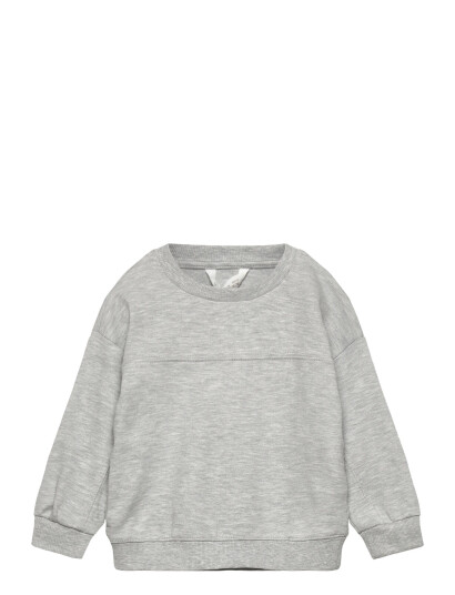 Mango Oversize Cotton Sweatshirt - Grey - 3-4