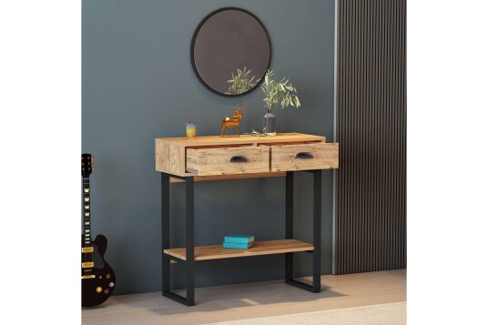 Valery Konsollbord 90x90 cm Lys brun Hanah Home