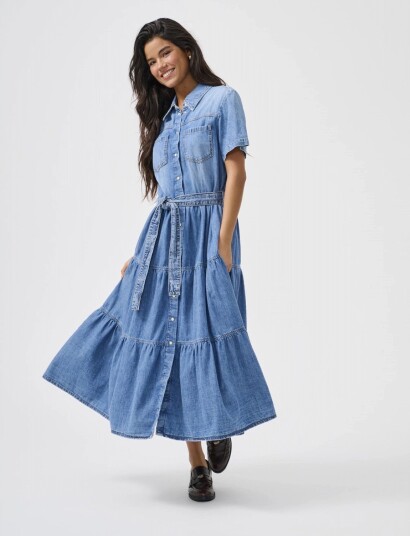 ONLY Onlaliyah S/S Layer Dnm Dress Akm Noos Blue L ONLY Onlaliyah S/S Layer Dnm Dress Akm Noos Blue L