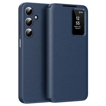 Samsung Galaxy A17 Smart Clear View Flip etui med kortspor Safir