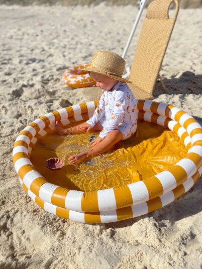 Swim Essential s Print ed Child ren's Pool 100 cm Yellow Stripes
