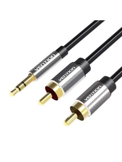 Vention Audio Cable 3.5mm to 2x RCA 3m Black