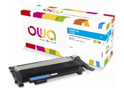 Owa - Cyan - Kompatibel - Boks - Gjenfabrikert - Tonerpatron Alternativ For: Hp W2071a - For Hp Color Laser 150A 150Nw Mfp 178Nw Mfp 178Nwg Mfp 179Fnw